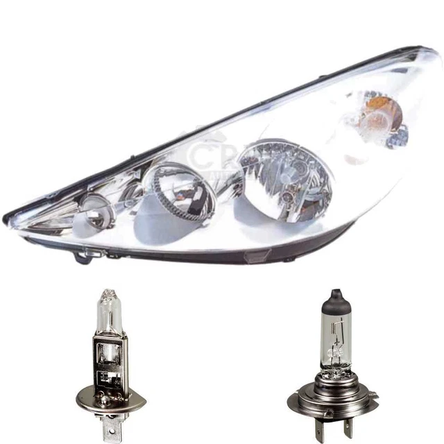 Headlight Left Peugeot 206+T3E 01.09- H7/H1 with Motor Incl. Philips J