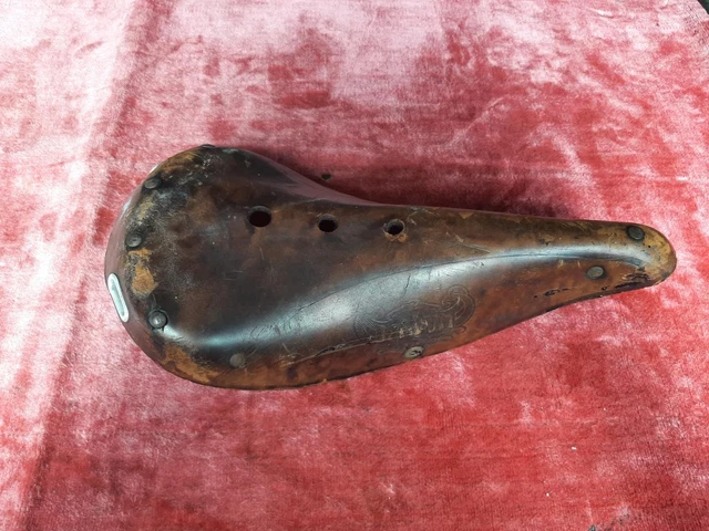 Selle De Vélo Ancienne, Randonneuse/course, Années 1940/50, D'occasion, Cuir