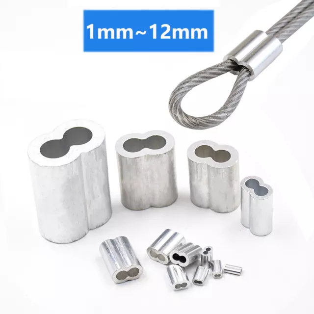 1mm-12mm Aluminium Crimps Ferrules Crimping Sleeve For Steel Wire Rope Cable