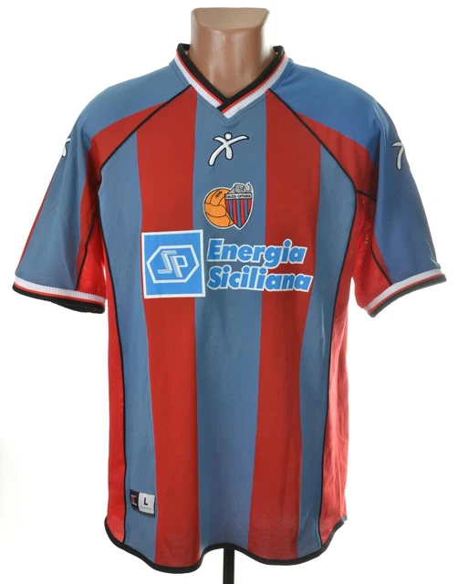 CALCIO CATANIA 2002/2003 Home Football Shirt Jersey Galex Size L Adult