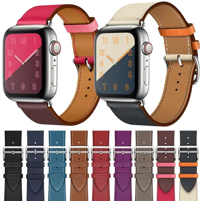 Cinturino di Ricambio in Pelle Ecopelle per Apple Watch Series 12 3 4 5 6 7 8 SE 2