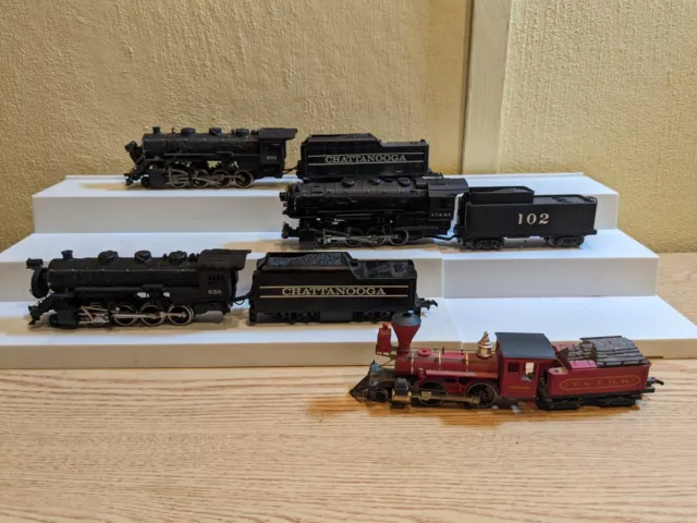 Lot of 4 Steam Locomotives for Parts / Repair - HO Scale