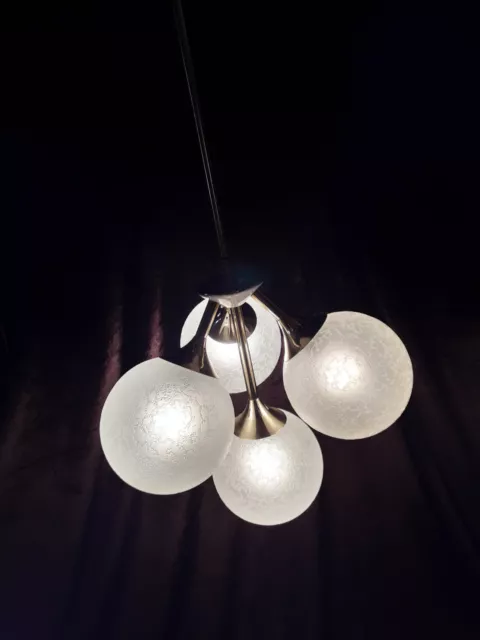 alte Hängelampe Sputnik 40er 50er Jahre lamp 40s 50s chandelier Lüster Vintage