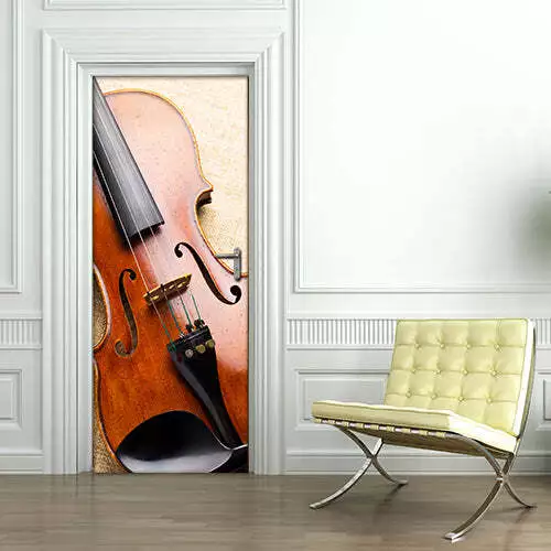 Decorazione adesiva Porta Violino sticker lavabile pvc varie misure