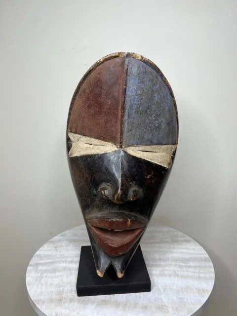 Dan, Wee, Kran, Guerre Guere Mask Fabric Wood Liberia African Art 12" X 6"