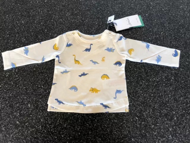 Joules Baby Boys Age 3-6 Months Dinosaur Print Top BNWT🦕💙🦖