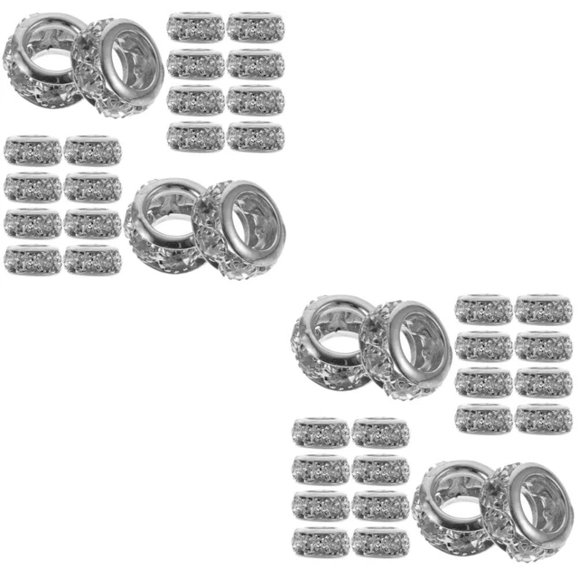 40 Pcs DIY beads bulk Abstandsperlen Strass Zubehör für die Schmuckherstellung