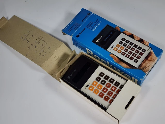 Vintage Rockwell 24 RD-II Electronic Calculator And Box- Parts Display Repair Vintage Rockwell 24 RD-II Electronic Calculator And Box- Parts Display Repair