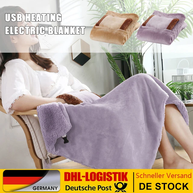 Elektrische Heizdecke Wärmedecke Kuscheldecke Wärmeunterbett Timer 80x60 cm