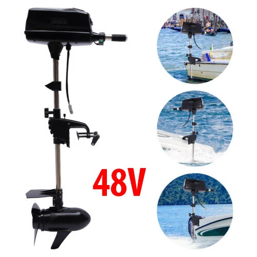 ELECTRIC TROLLING MOTOR 48V 8HP Thrust Transom Mounted Fishing Boat