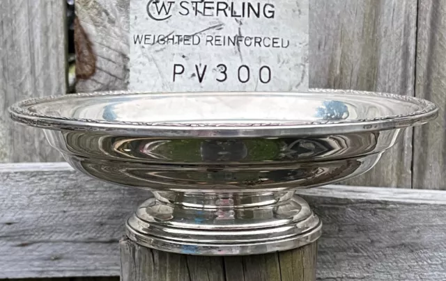 Vintage Sterling Silver Footed Dish Bowl 7" Watrous Mfg. Co Weighted Base