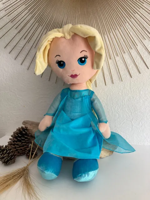 Doudou Disney Poupée Bleu Elsa Pantin - La Reine Des Neiges