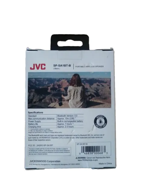 JVC Brand New Bluetooth Portable Wireless Speaker Sealed Box