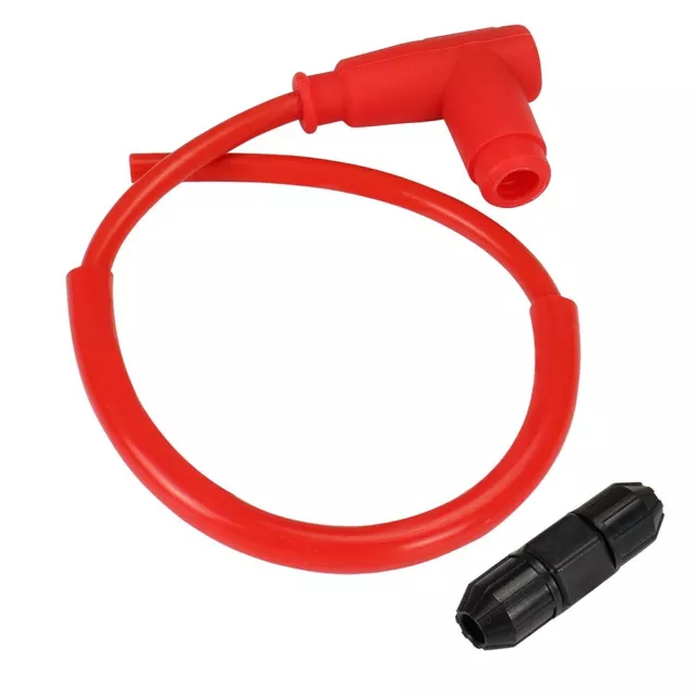 Premium Red Silicone Ignition Coil Spark Plug Cable Set for Motorcycle