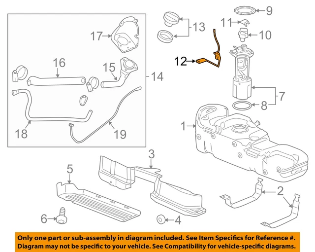 Fuel Tank Sending Unit For Chevrolet Malibu 2004-2006 - Fuel Level Sensor Gauge 22672171/19418353, For 2.2L 3.5L 3.9L