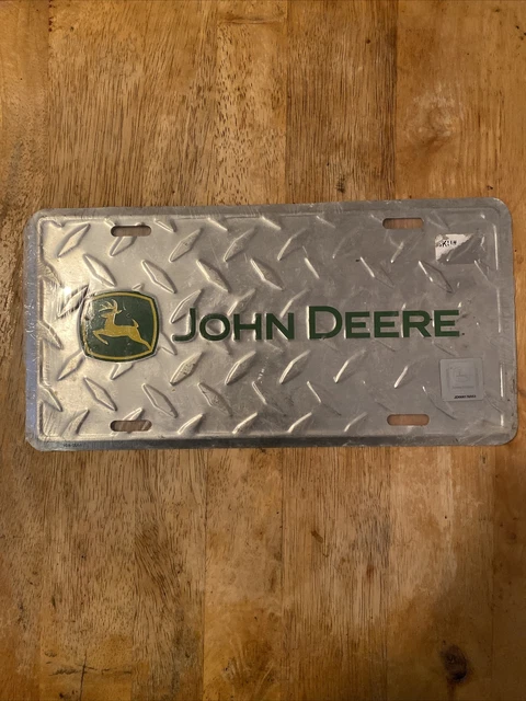 John Deere Licence Plate - Silver