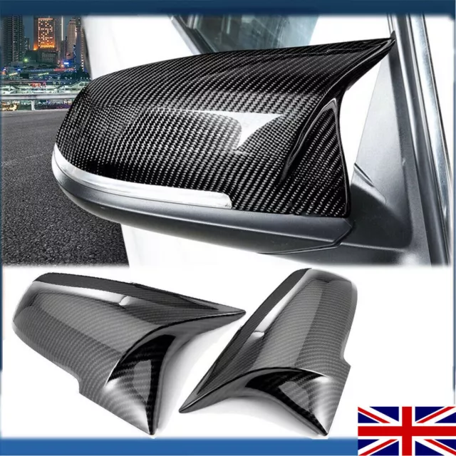 Carbon Look Wing Mirror Cover Cap For BMW F20 F21 F30 F31 F32 F36 X1 E84 F87 UK