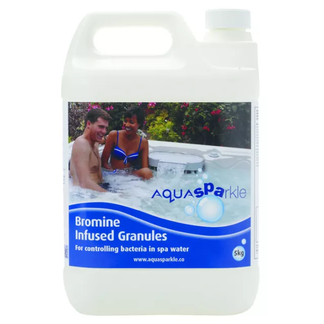 Aquasparkle 5kg Bromine Infused Granules for Hot Tub Spa Swimming Pool Chemicals