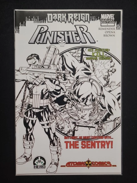 Punisher Dark Reign #1 Atomic Comics Marvel VARIANT Hard-to-find! Remender NM