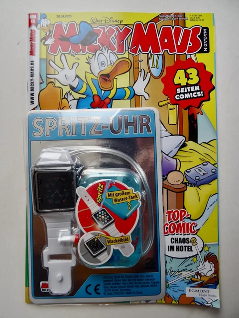 Micky Maus Heft Nr. 10 aus 2023, komplett mit Spritz-Uhr, Zustand 0-1 ,