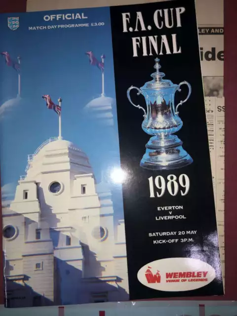 FA CUP FINAL, 1989, a football programme from the fixture Liverpool v Everton [A