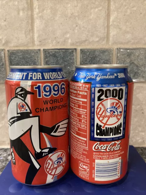 2 Different Coca Cola New York Yankees Commemorative Soda Cans