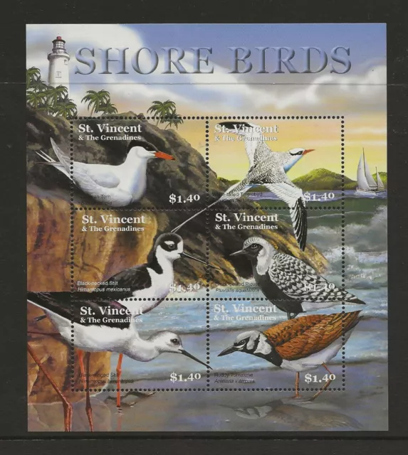 St. Vincent & Grenadines  Shore birds sg.5078-83 sheet of 6 MNH