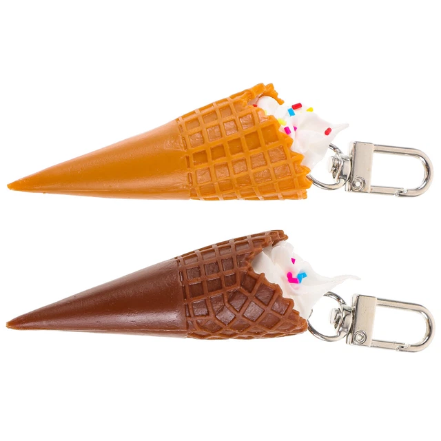 2 pz Portachiavi Simulato Gelato Portachiavi Gelato Portachiavi Gelato Chiave Creativa