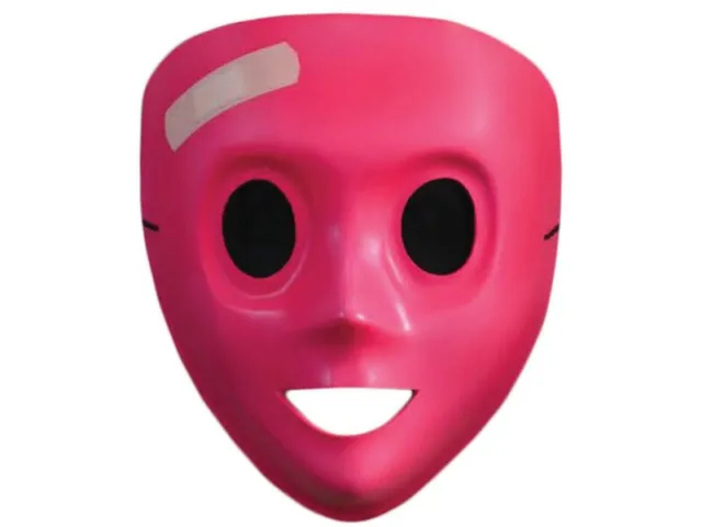 Bandage Purge Mask Halloween Pink Face Horror Movie Costume Haunted House Haunt