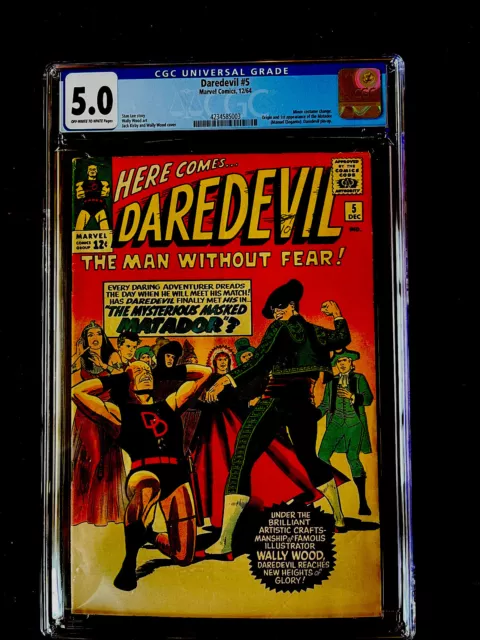 Daredevil 5  1964 CGC 5.5 Off WhiteTo White Pages