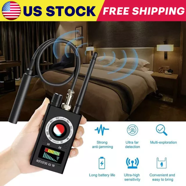 K18 RF detector Anti-spy Detector Camera GSM Audio Bug GPS Finder Scanner US