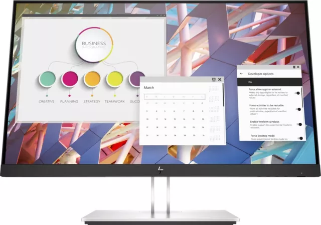 HP E24 G4 (23.8") IPS FHD Monitor (HDMI/DisplayPort/Pivot/USB/VGA/60Hz) NEU