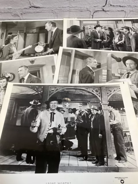 Fort Worth 1951 Se Of 5 Movie Press Photographs Randolph Scott, Phyllis Thaxter