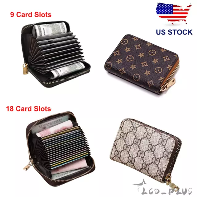 Mens Womens RFID Blocking Leather Wallet Credit Card ID Holder Zipper Purse US