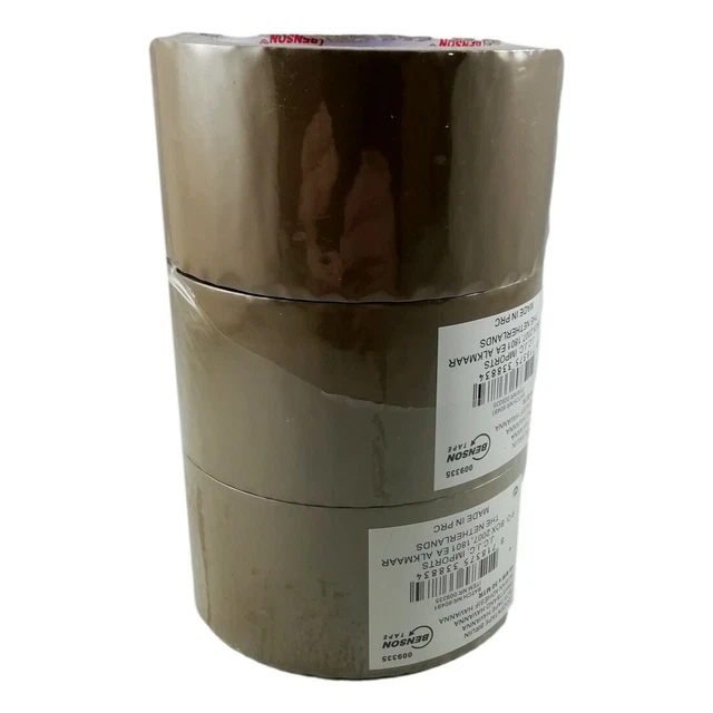 3x Rouleau de Ruban Adhésif Brun Havane 50M x 48mm Emballage Carton