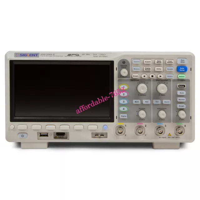 SIGLENT SDS1204X-E Super Phosphor Oscilloscope 4-channel 200 MHz 1 GSa/s 14 MB