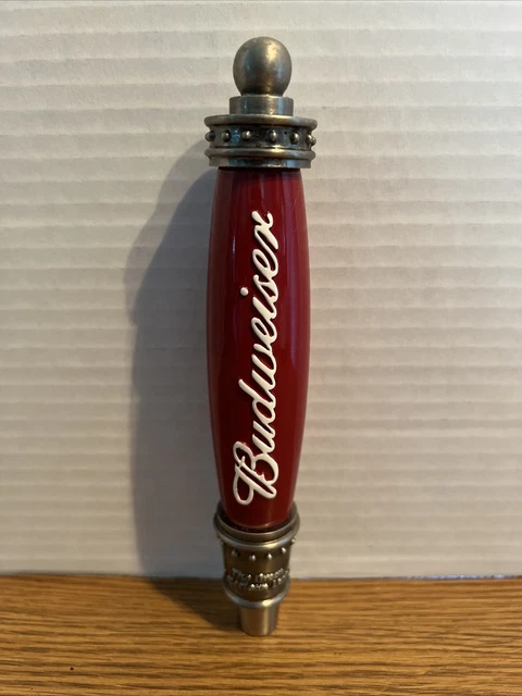 Budweiser Beer Shorty Shotgun Red Back Bar Tap Handle Game Room Man Cave