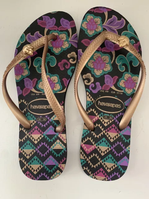 Havaianas Slim Royal Flip Flops Sandals Size 6