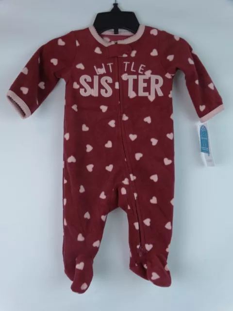 Carter's Sleeper Baby Infant Outfit Size 3 Months Little Sister Footie One Piece