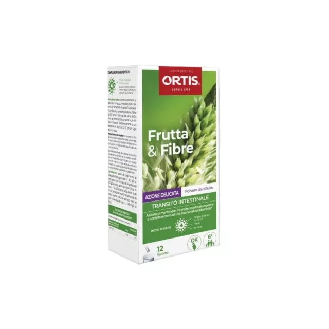 ORTIS LABORATOIRES Frutta & Fibre Azione Delicata - Fibre Supplements 12 Stick