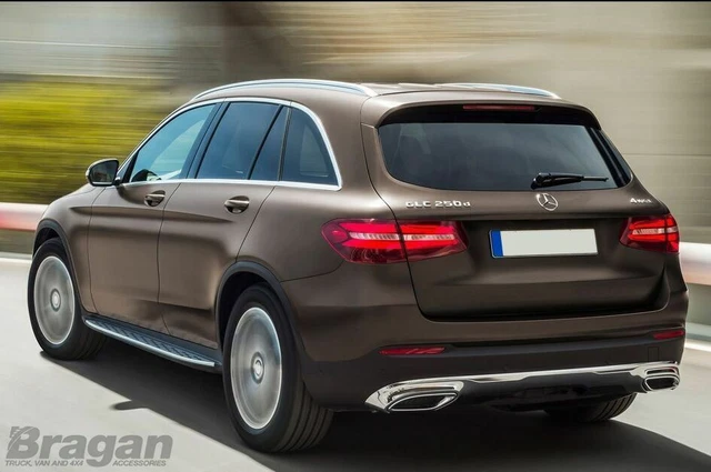 FTAPACCE Pedali Laterali Mercedes GLC 300 X254 2023-2024 - 2 Pezzi Alluminio Argento