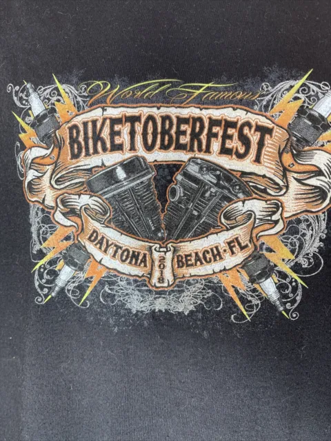 GILDAN 2018 BIKETOBERFEST Daytona Beach Long Sleeve Size Large T-Shirt ...