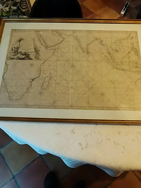 Navy Reduced Map Of The Eastern Ocean Or India Sea 1757 Bellin 87 X 55 Cm