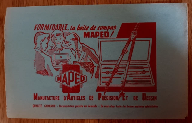 Buvard - Maped - Manufacture D'articles De Précision... Boîte De Compas, Enfants