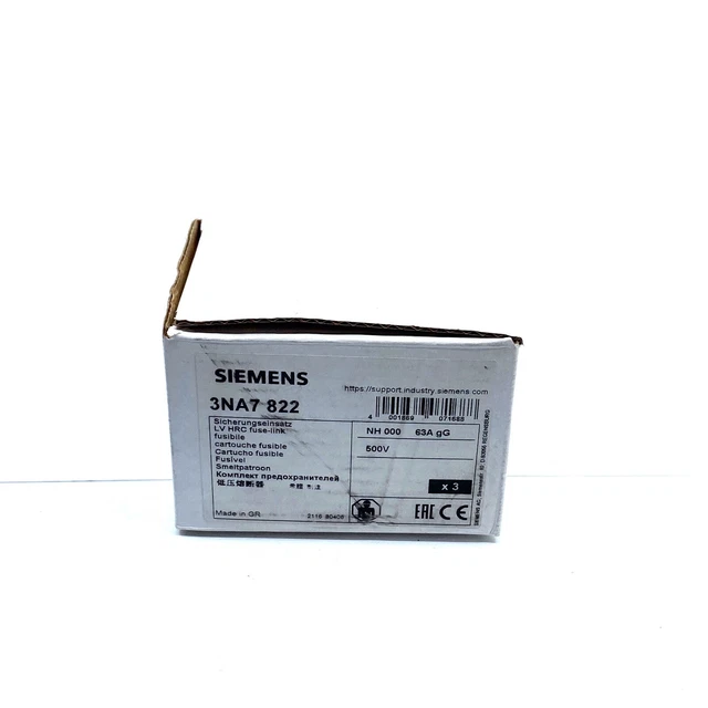 Siemens 3NA7 822 Nh-Fusible 3stk / Scp