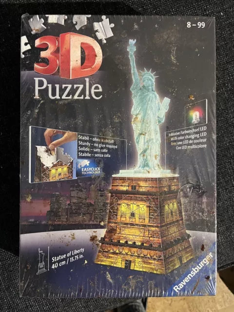  Ravensburg 3D Puzzle  Statue of Liberty in  New York mit Night Edition