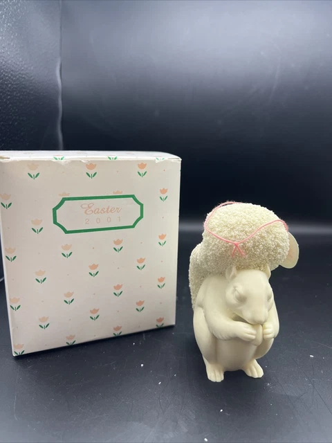 Bisque Porcelain Snow-bunnies Larger SQUIRREL 2001 #24056 NIB