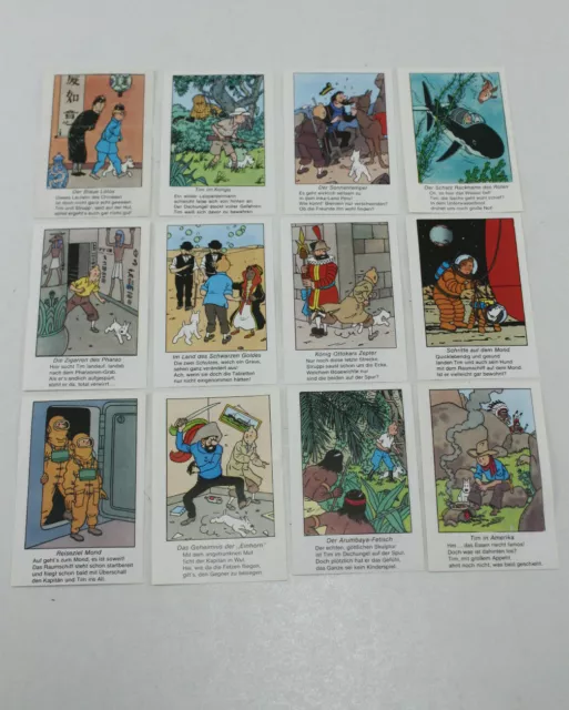 Tim und Struppi/ Tintin alte Sammelbilder 12 verschiedene/ Carlsen Verlag/ 70-er