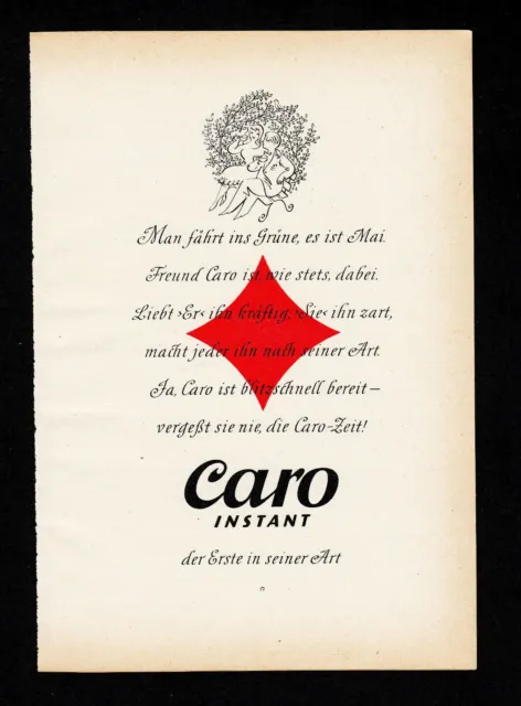 3w4401/ Alte Reklame von 1958 – CARO Instant – der Erste seiner Art.