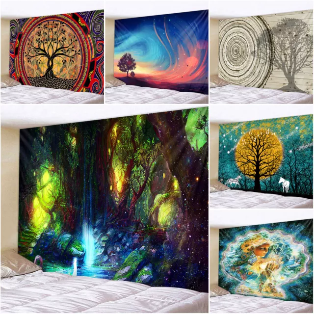 Large Life of Tree Wall Hanging Blanket Throw Tapestry Room Bedspread Decor Art